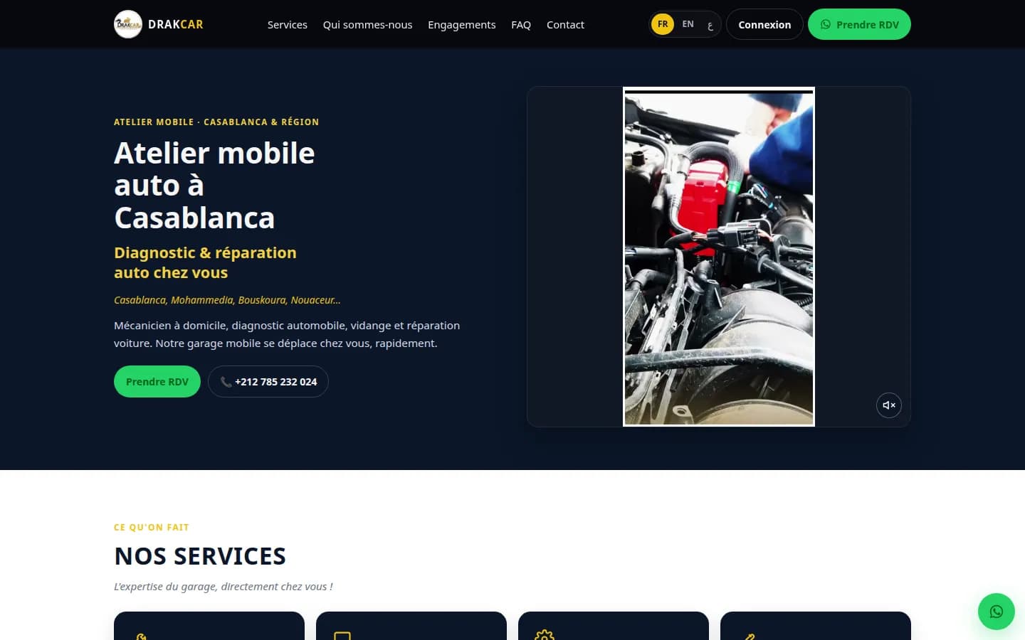 Page d'accueil du site DRAKCAR (Call of Wheels)